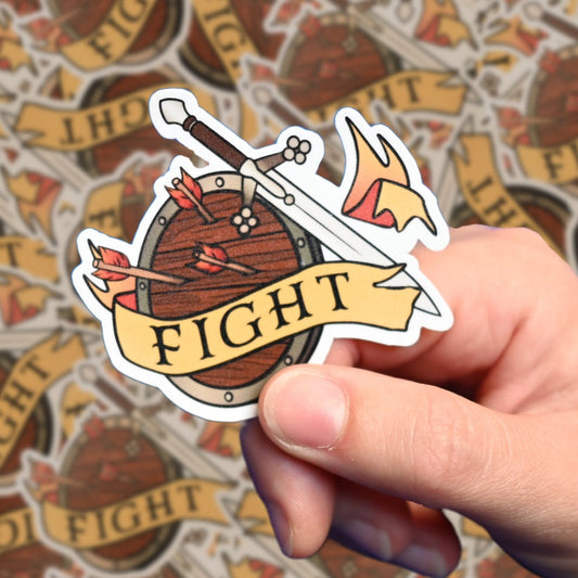 FIGHT Fighter Class 3" Vinyl Sticker